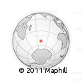 Outline Map of the Area around 51° 3' 43" S, 70° 37' 30" E, rectangular outline