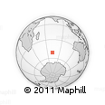 Outline Map of the Area around 51° 3' 43" S, 72° 19' 29" E, rectangular outline