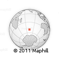 Outline Map of the Area around 51° 3' 43" S, 73° 10' 30" E, rectangular outline
