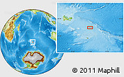 Physical Location Map of the area around 51° 3' 43" S, 74° 1' 30" E
