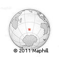 Outline Map of the Area around 51° 3' 43" S, 74° 1' 30" E, rectangular outline