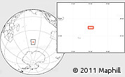Blank Location Map of the area around 51° 3' 43" S, 75° 43' 29" E