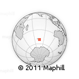 Outline Map of the Area around 51° 3' 43" S, 75° 43' 29" E, rectangular outline