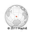 Outline Map of the Area around 51° 3' 43" S, 76° 34' 29" E, rectangular outline
