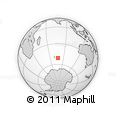 Outline Map of the Area around 51° 3' 43" S, 77° 25' 30" E, rectangular outline