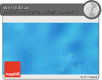 Physical 3D Map of the Area around 51° 3' 43" S, 78° 7' 30" W