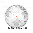 Outline Map of the Area around 51° 3' 43" S, 79° 58' 29" E, rectangular outline