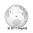 Outline Map of the Area around 51° 3' 43" S, 80° 49' 29" E, rectangular outline