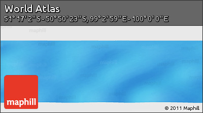Physical Panoramic Map of the Area around 51° 3' 43" S, 99° 31' 30" E