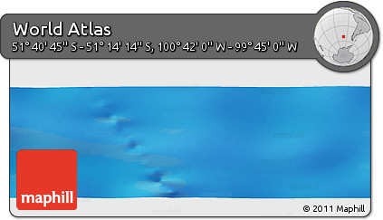 Physical Panoramic Map of the Area around 51° 27' 30" S, 100° 13' 29" W