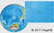 Physical Location Map of the area around 51° 27' 30" S, 111° 16' 30" W