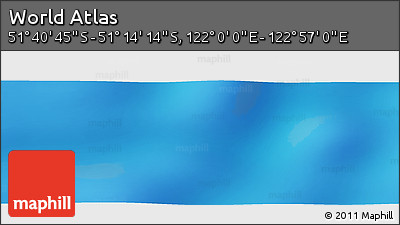 Physical Panoramic Map of the Area around 51° 27' 30" S, 122° 28' 29" E