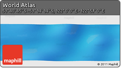 Physical Panoramic Map of the Area around 51° 27' 30" S, 122° 28' 29" E