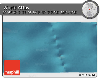 Satellite 3D Map of the Area around 51° 27' 30" S, 127° 34' 30" E