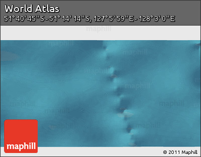 Satellite 3D Map of the Area around 51° 27' 30" S, 127° 34' 30" E