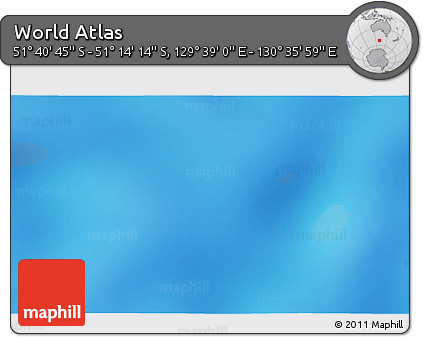 Physical 3D Map of the Area around 51° 27' 30" S, 130° 7' 30" E