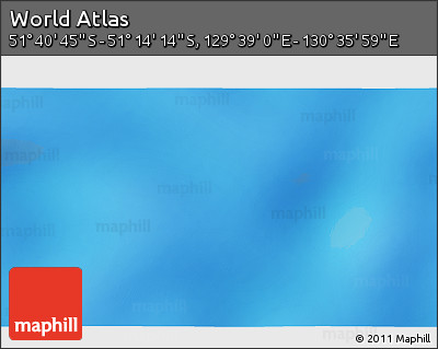 Physical 3D Map of the Area around 51° 27' 30" S, 130° 7' 30" E
