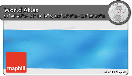 Physical Panoramic Map of the Area around 51° 27' 30" S, 130° 7' 30" E