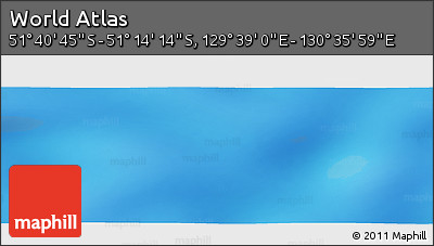 Physical Panoramic Map of the Area around 51° 27' 30" S, 130° 7' 30" E