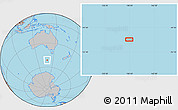 Gray Location Map of the area around 51° 27' 30" S, 138° 37' 30" E