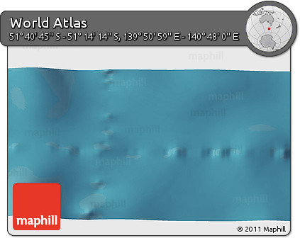 Satellite 3D Map of the Area around 51° 27' 30" S, 140° 19' 29" E