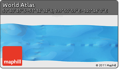 Political Panoramic Map of the Area around 51° 27' 30" S, 140° 19' 29" E