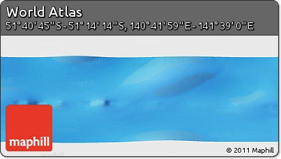 Physical Panoramic Map of the Area around 51° 27' 30" S, 141° 10' 30" E