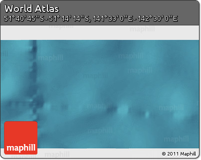Satellite 3D Map of the Area around 51° 27' 30" S, 142° 1' 30" E