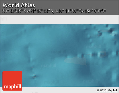 Satellite 3D Map of the Area around 51° 27' 30" S, 149° 40' 30" E