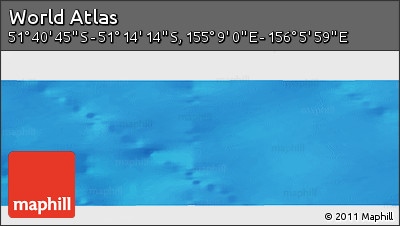 Physical Panoramic Map of the Area around 51° 27' 30" S, 155° 37' 30" E