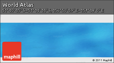 Physical Panoramic Map of the Area around 51° 27' 30" S, 157° 19' 29" E