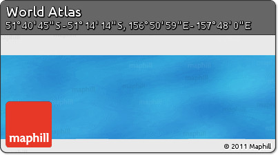 Physical Panoramic Map of the Area around 51° 27' 30" S, 157° 19' 29" E