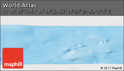 Physical Panoramic Map of the Area around 51° 27' 30" S, 166° 40' 30" E