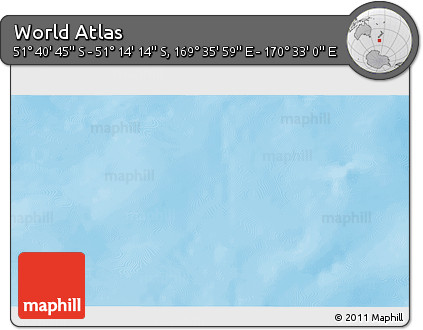 Physical 3D Map of the Area around 51° 27' 30" S, 170° 4' 29" E