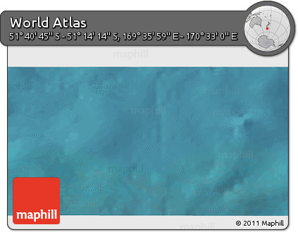 Satellite 3D Map of the Area around 51° 27' 30" S, 170° 4' 29" E