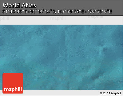 Satellite 3D Map of the Area around 51° 27' 30" S, 170° 4' 29" E
