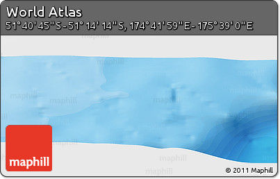 Political Panoramic Map of the Area around 51° 27' 30" S, 175° 10' 30" E