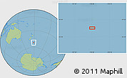 Savanna Style Location Map of the area around 51° 27' 30" S, 178° 34' 29" E
