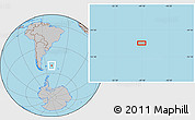 Gray Location Map of the area around 51° 27' 30" S, 49° 13' 30" W