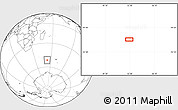 Blank Location Map of the area around 51° 27' 30" S, 52° 46' 29" E