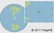 Savanna Style Location Map of the area around 51° 27' 30" S, 61° 58' 30" W