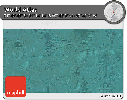 Satellite 3D Map of the Area around 51° 27' 30" S, 66° 13' 29" W