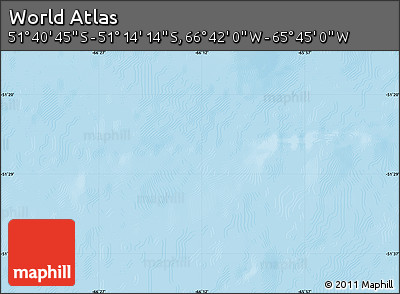 Physical Map of the Area around 51° 27' 30" S, 66° 13' 29" W