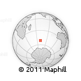 Outline Map of the Area around 51° 27' 30" S, 70° 37' 30" E, rectangular outline