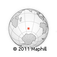 Outline Map of the Area around 51° 27' 30" S, 71° 28' 29" E, rectangular outline