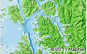 Political Map of the area around 51° 27' 30" S, 73° 52' 30" W