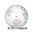 Outline Map of the Area around 51° 27' 30" S, 74° 1' 30" E, rectangular outline