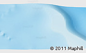 Physical 3D Map of the area around 51° 27' 30" S, 75° 43' 29" E