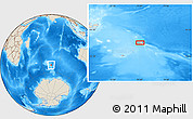Shaded Relief Location Map of the area around 51° 27' 30" S, 75° 43' 29" E