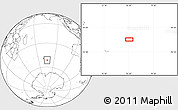 Blank Location Map of the area around 51° 27' 30" S, 76° 34' 29" E